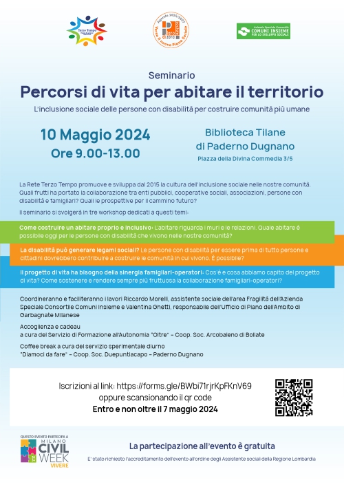 TERZO TEMPO: PERCORSI DI VITA PER ABITARE IL TERRITORIO